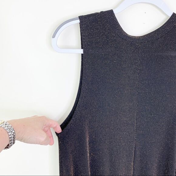 Akira Chicago Brown/Gold Swing Tank Dress Sz Small - Picture 3 of 8